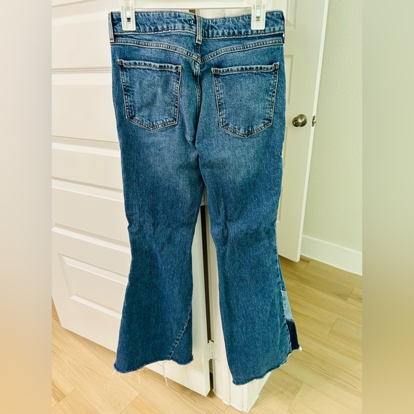 Forever 21 Blue Patchwork Wide-Leg Jeans - Picture 4 of 8